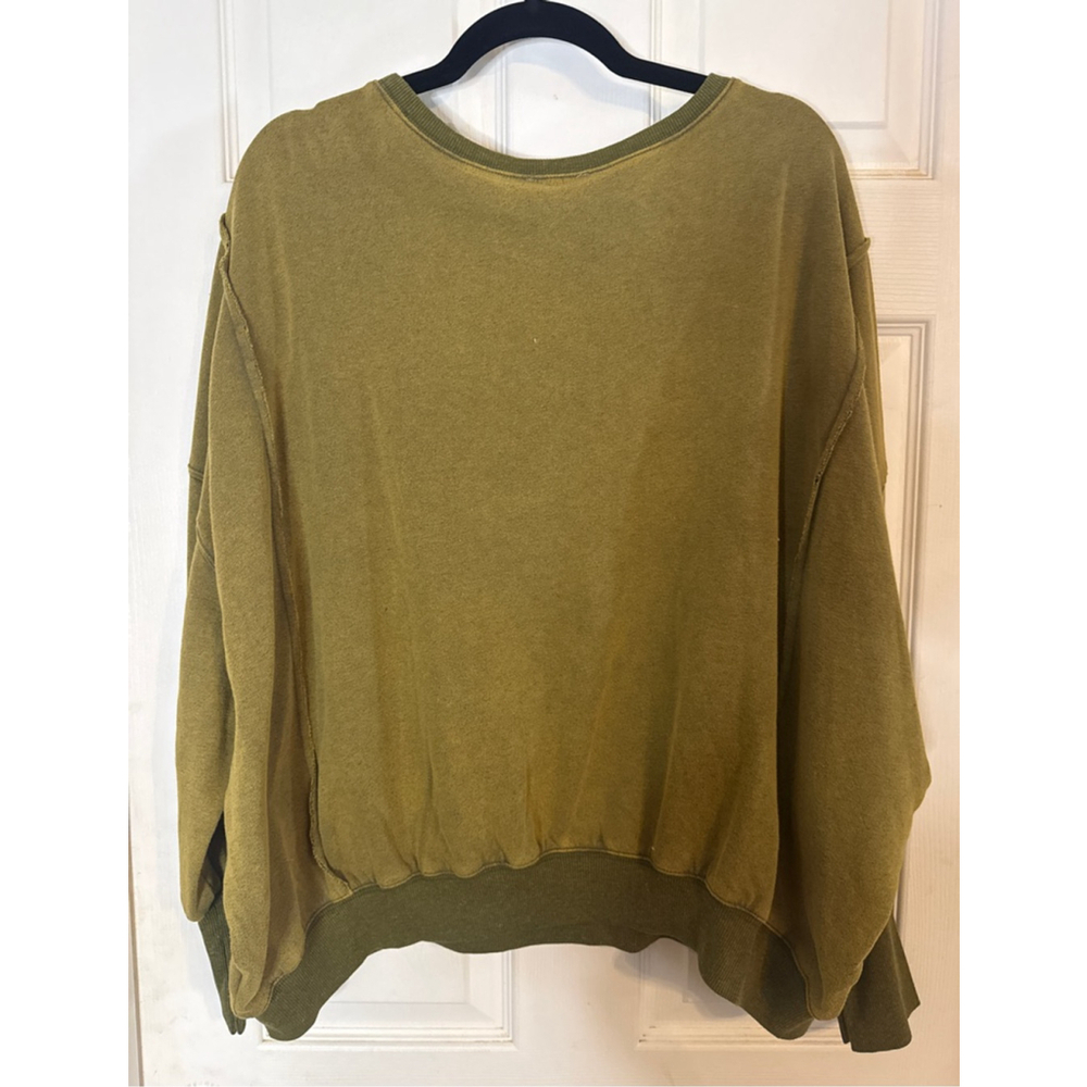 Women's Sage + Fig Olive Green Sweatshirt Standard S - Picture 3 of 3